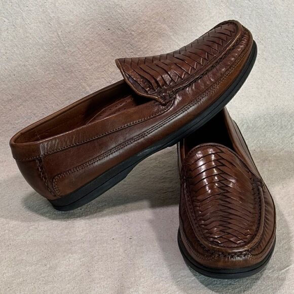 Dockers Leather Weaved Loafers Mens Size 9.5D - Picture 7 of 16